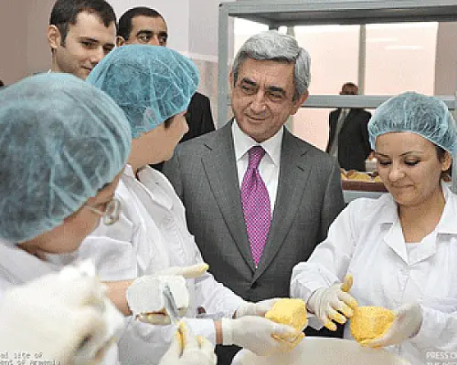 Սերժ Սարգսյանն այցելեց հայաստանյան առաջատար գործարաններից մեկը