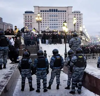 Милиция оцепила Манежную площадь в ожидании митинга