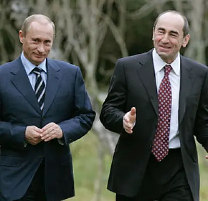 Putin, Kocharian Met in Yerevan, But Not in Moscow