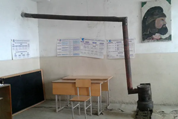 Dilapidated School in Armenian Village Heated with Prohibited Tin Stoves