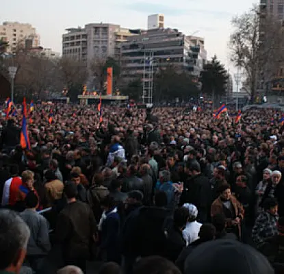 People Leaving Liberty Square. Next Rally, April 8