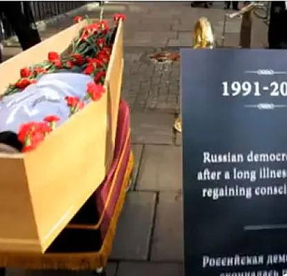 VIDEO: Burial Ceremony Marking the Death of Russian Democracy