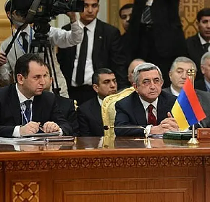 Սերժ Սարգսյանը կարճատև հանդիպում է ունեցել Վլադիմիր Պուտինի հետ