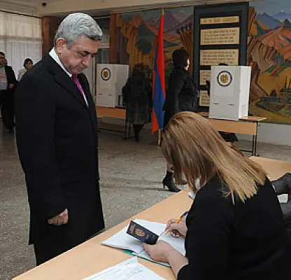 Серж Саргсян проголосовал за будущее Армении
