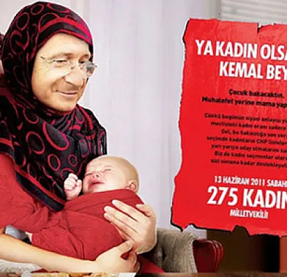 Лидерoв турецких партий одели в женскую одежду 