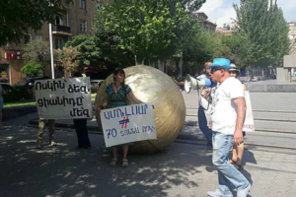 Environmentalists Demonstrate Against Amulsar Gold Mine Exploitation