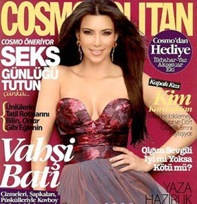Kim Kardashian on cover of Turkish Cosmo